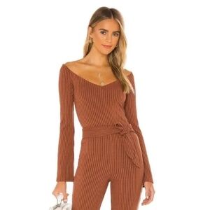 Song of Style Ursa Major Top in Rust Brown